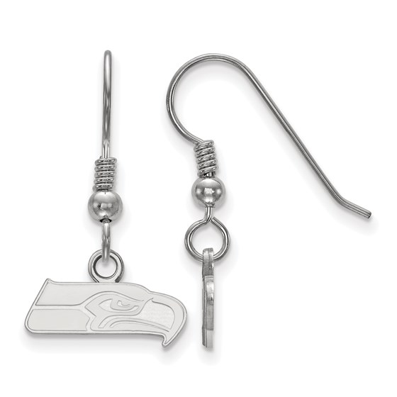 Sterling Silver Seattle Seahawks XS Dangle Earring Wire Sterling Silver Seattle Seahawks XS Dangle Earring Wire